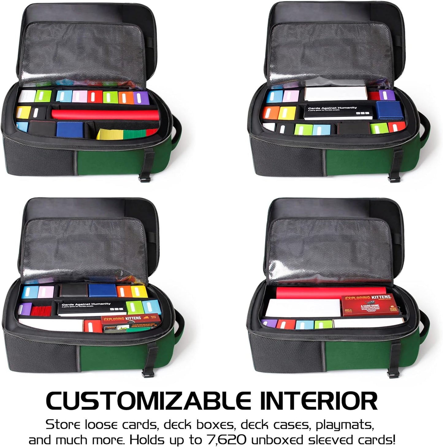 ENHANCE MTG Backpack TCG Card Storage - TCG Backpack for Deck Boxes, Sleeved Cards, Playmats, MTG Accessories