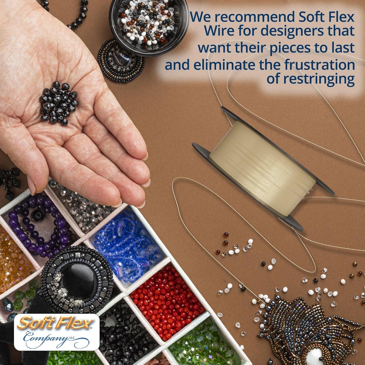 Soft Flex 21 Strand Beading Wire - Fine 0.14 Diameter - 30 Feet Design Wire