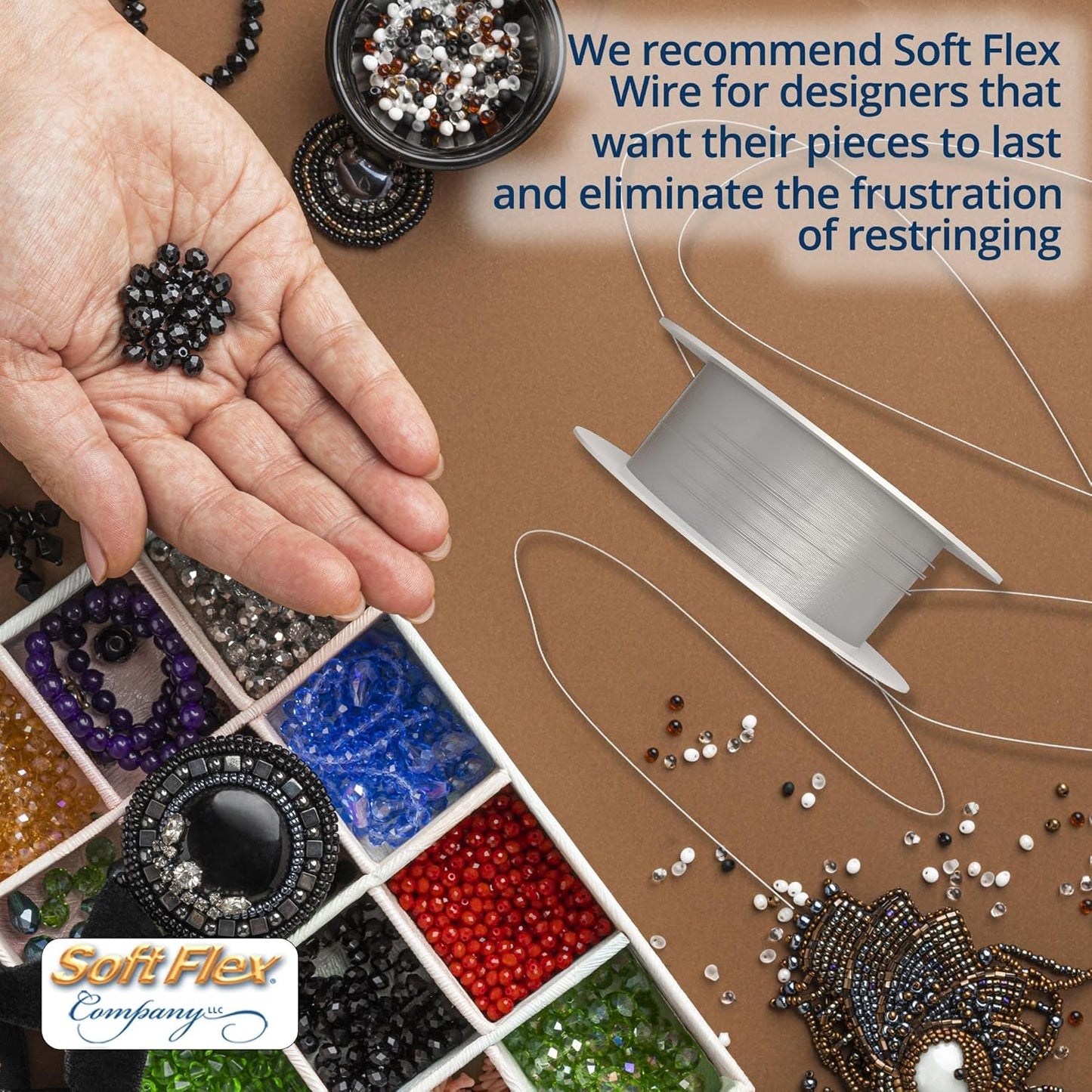 Soft Flex 21 Strand Beading Wire - Fine 0.14 Diameter - 30 Feet Design Wire