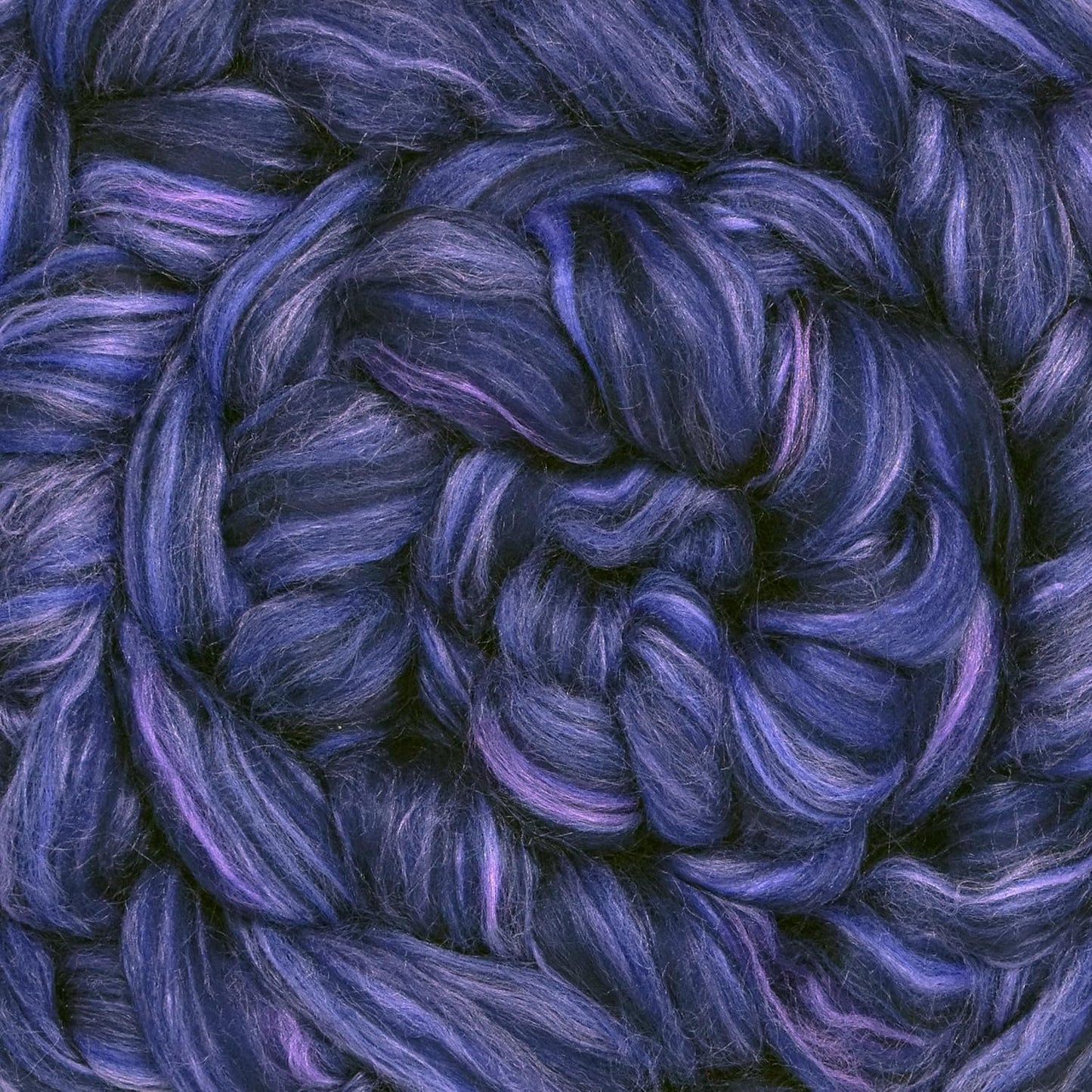 Merino Silk Luxe Tonal Designer Blend. Superfine Merino, Mulberry Silk, Tussah Silk. Top Roving for Spinning or Felting. Twilight Orchid 4oz