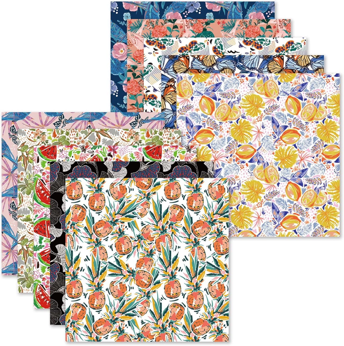 Origami Paper Kit 50 Sheets 6 Inch Square Double Sided Color 10 Vivid Colors for Hand Crafts Origami Paper Arts Creativity.Flowers and Birds