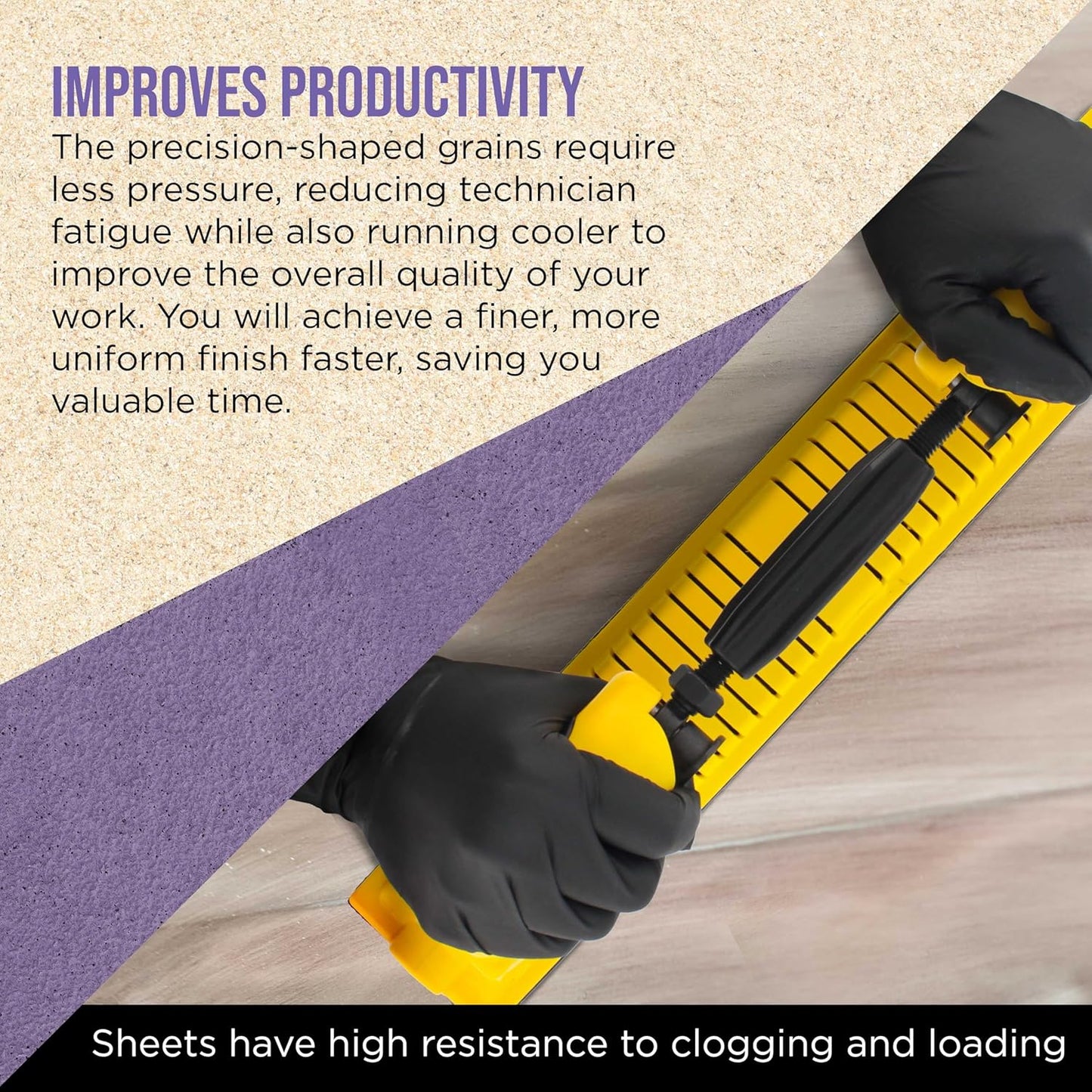 Dura-Gold Premium 60 Grit PSA Purple Film Ceramic Longboard Sandpaper, 2-3/4" Wide Continuous 12 Yard Roll - Self Adhesive Stickyback for Auto & Wood Air File Long Board Sanders, Hand Sanding Blocks