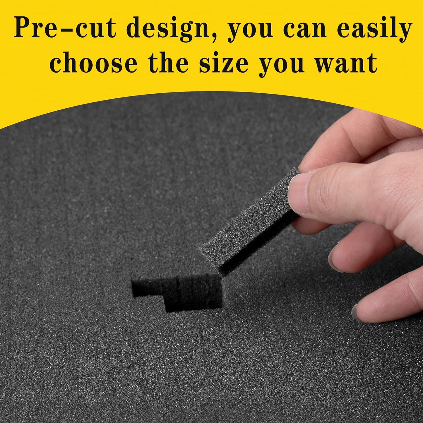 DECOHS 4 PCS Pick Apart Foam Insert- 2 Size Pick and Pluck Foam- Pluck Pre Cube Sheet Foam with Bottom Use for Board Game Box Cases Storage Drawer (Length 16 Inch)