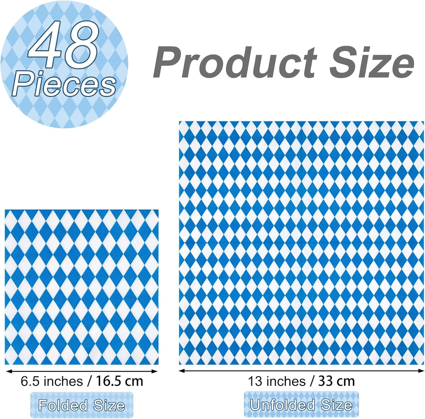 Aodaer 48 Pieces Oktoberfest Paper Napkins Disposable Oktoberfest Party Napkins Oktoberfest Cocktail Dinner Napkin Set 13" x 13" Unfolded Oktoberfest Tableware Napkins for Oktoberfest Party Supplies