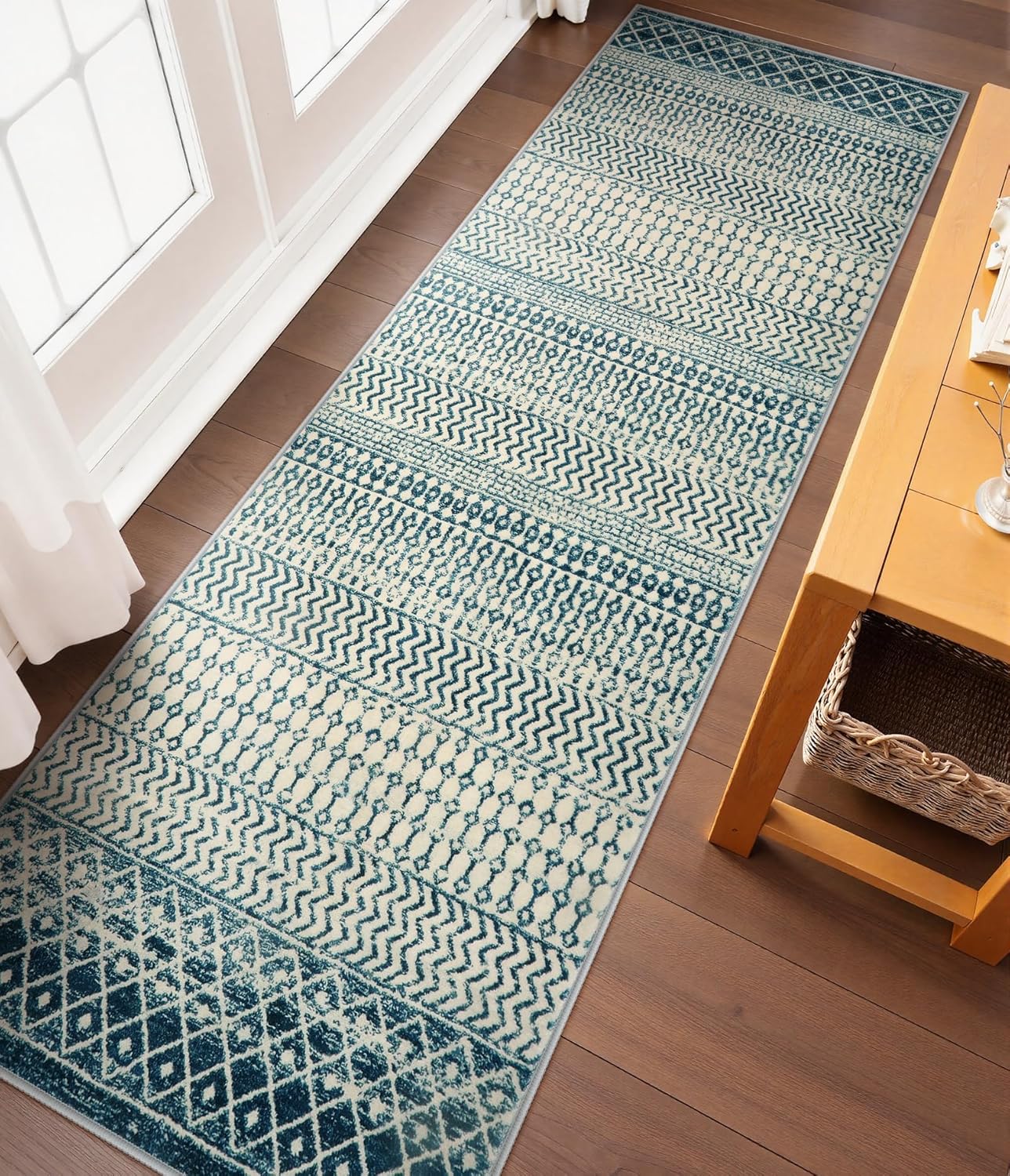 Runners for Hallways Kitchen Runner Rug, 2'6''x10' Non Slip Long Washable Runner Rugs,Soft Low Pile Door Rugs for Entryway Indoor Carpet Runners for Kitchen Laundry Bedroom Bathroom