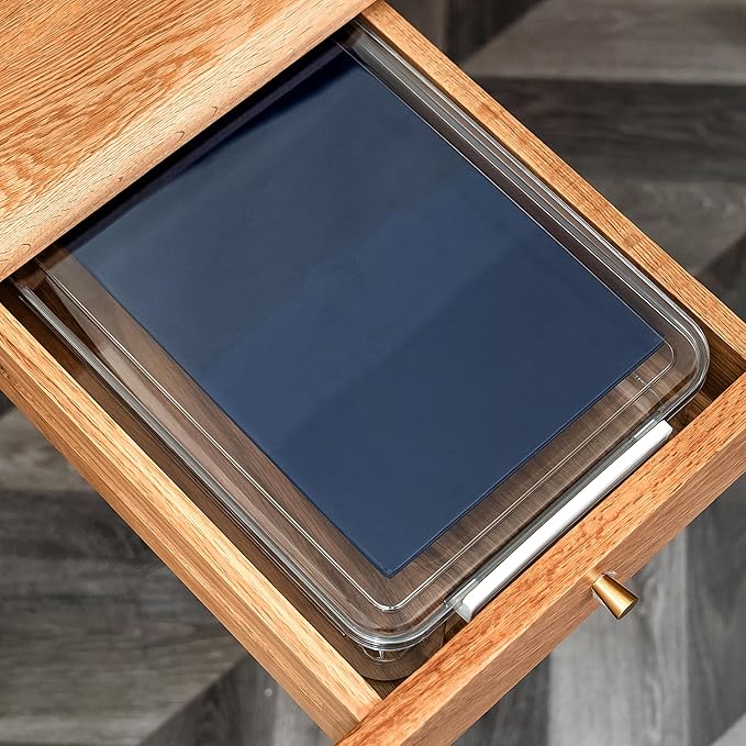 Citylife 3 PCS 9 x 13 Plastic Storage Bins with Lids and Latches, Portable Art Supply Storage Organizer, Paper Storage Box for Organizing A4 Paper, Letters, Documents, Art Supplies, and Crafts