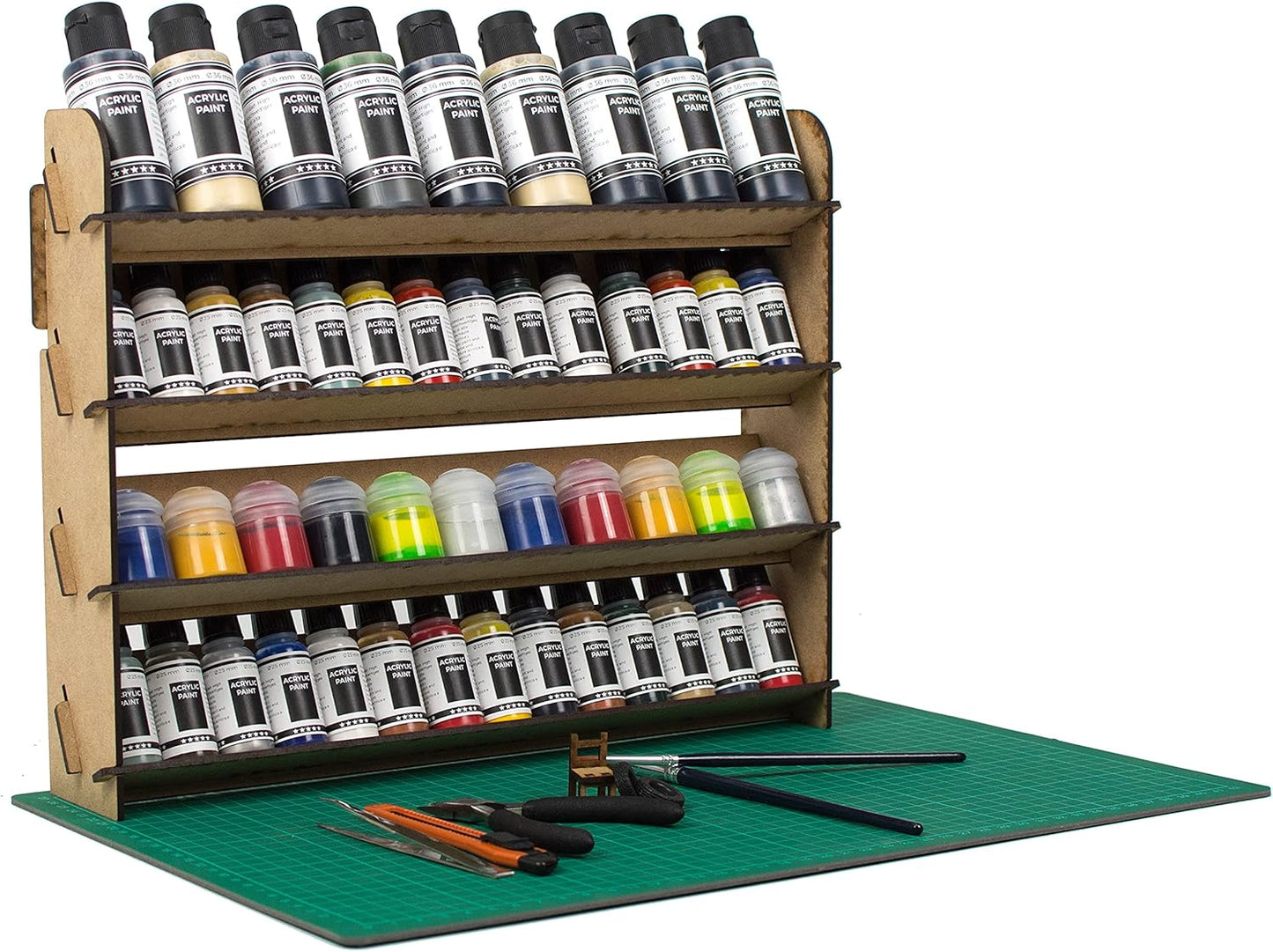 Paint Rack for Model Paints. Hobby Craft Citadel Vallejo Tamiya Army Wall Paint Rack Stand Paint Holder Organiser Miniature Warhammer Paint Storage Model Painting Station (Universal)