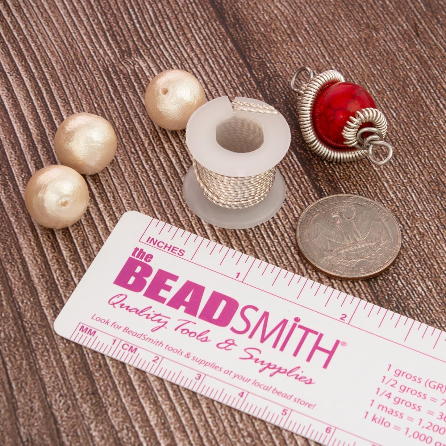 The Beadsmith Craft Wire Assortment - Tarnish-Resistant Copper Wire for Jewelry Making, 21 Gauge, 6-Pack, 0.75-Inch Mini Spools, 2 Yd Each, Assorted Colors & Shapes, Medium Temper