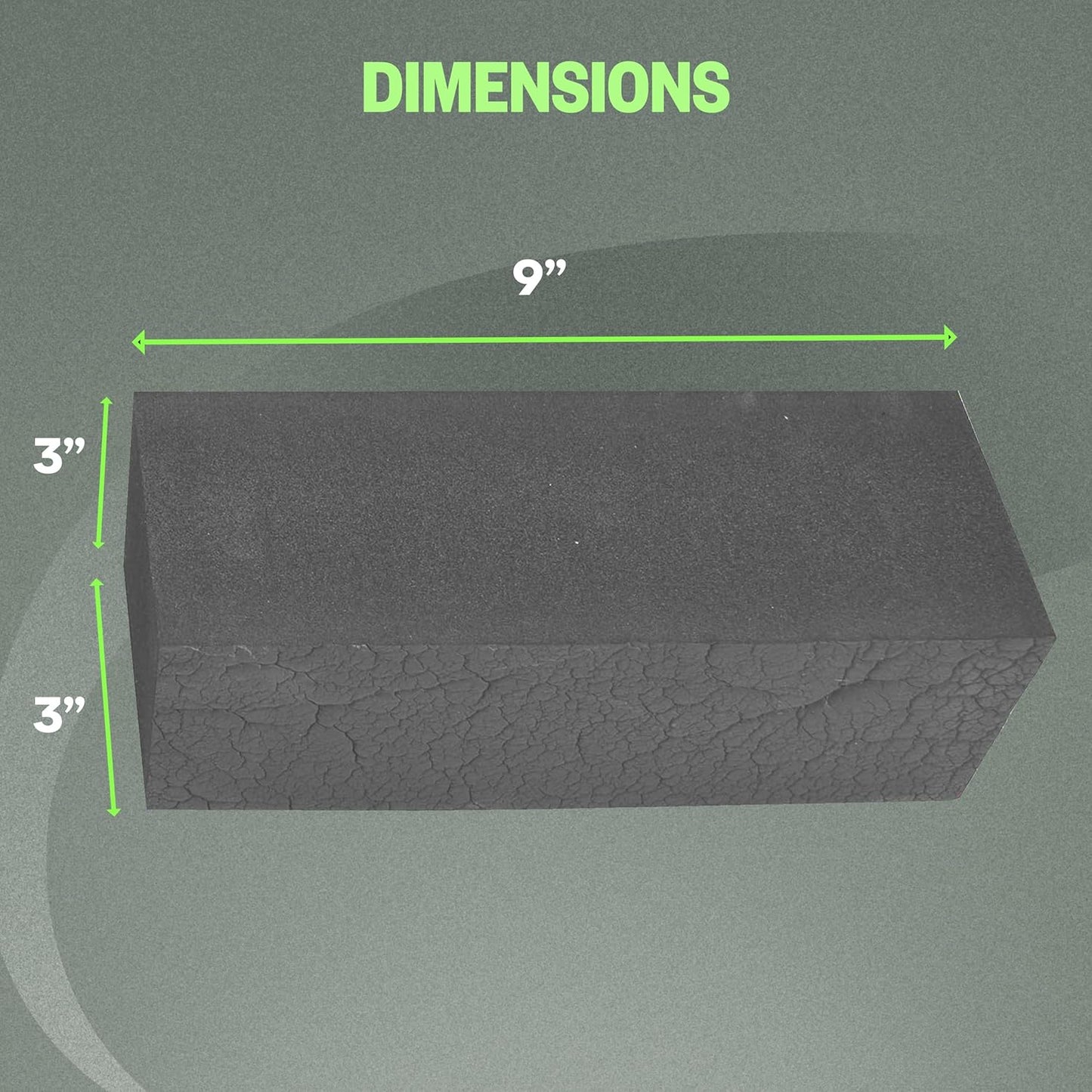 XCEL Floral Foam Blocks - Reusable, Weather Resistant Foam - Perfect for Fresh & Artificial Flower Arrangements, Crafts, Planter Boxes, Home Decor & More - 4-Pk, Gray (9” x 3” x 3”)