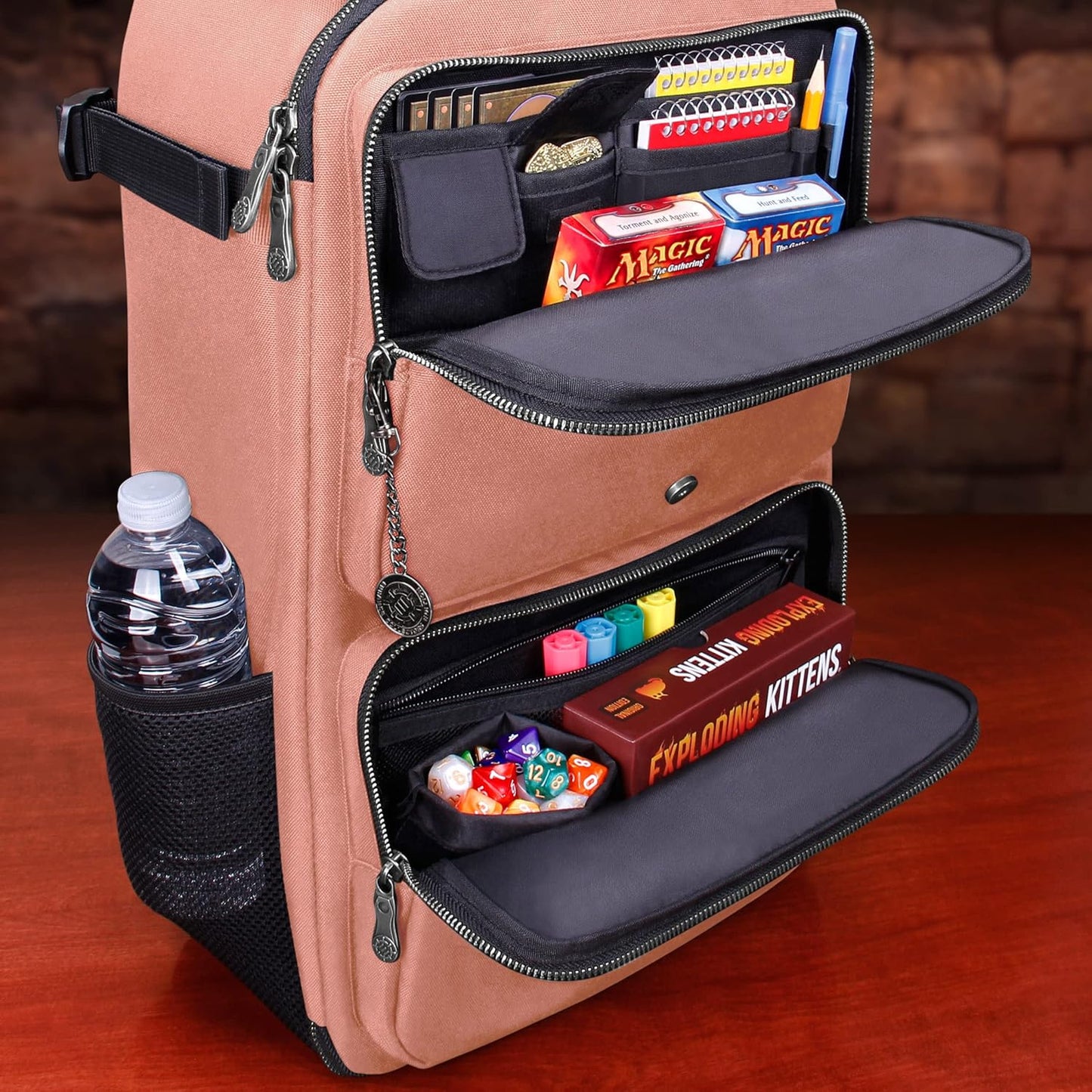 ENHANCE MTG Backpack TCG Card Storage - TCG Backpack for Deck Boxes, Sleeved Cards, Playmats, MTG Accessories