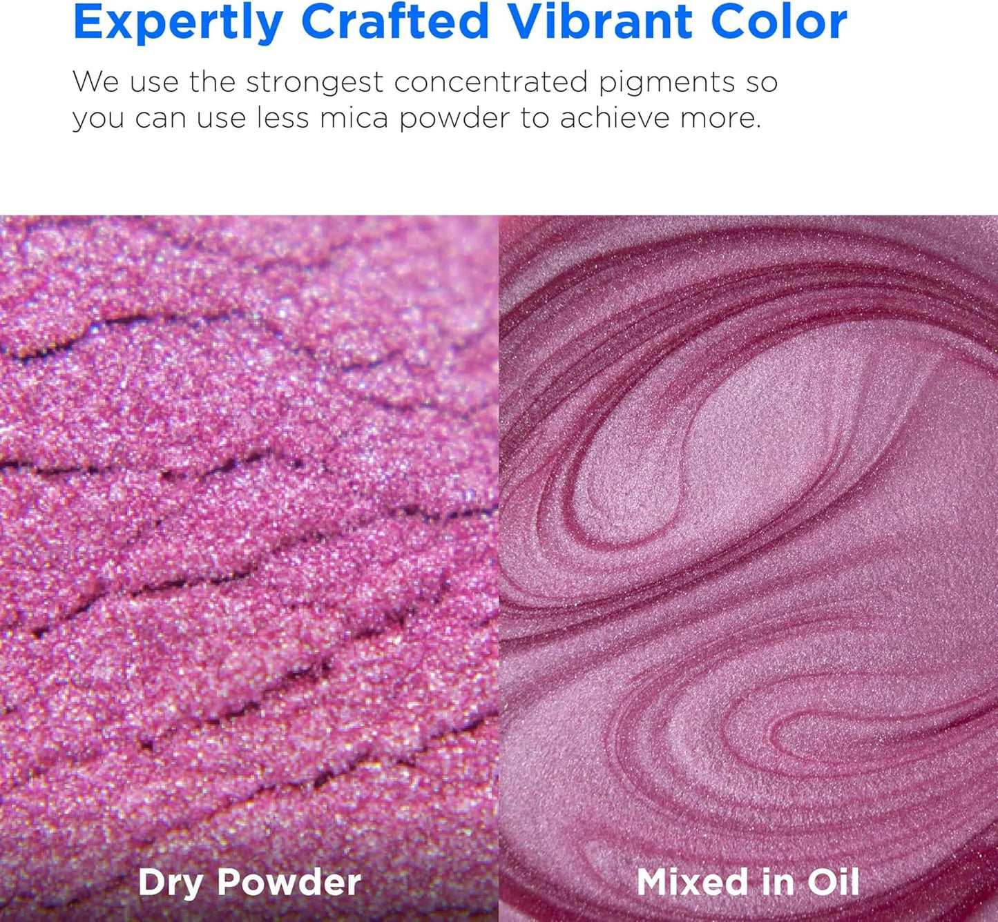 Rolio Premium Pink Mica Powder - Creamy Pink (100G / 3.5 oz) - 1 Jar of Pigment Powder for Epoxy Resin, Dye, Soap Making, Nail Polish, Paint, Candle Making, Bath Bombs, Slime