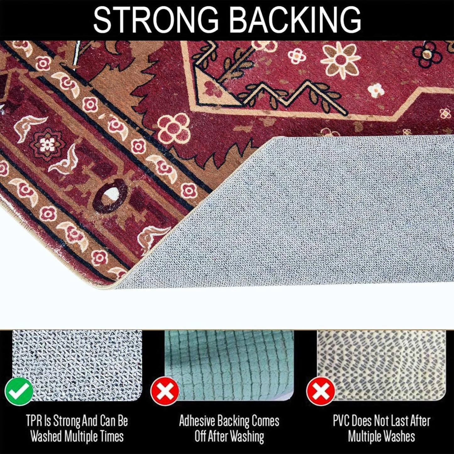 Tribal Rugs Summer Tropical 4ft Round Area Rugs Wine Red Traditional Boho Vintage Oriental Rug for Bedroom Kitchen Dining Living Room Indoor Entryway Washable Hippie Circle Carpet