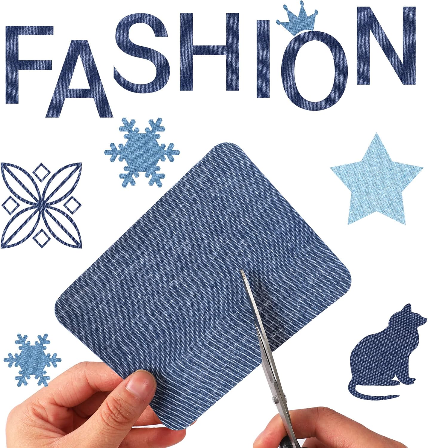 Augshy 29pcs Jean Iron on Patches for Clothing Repair 4.9 X 3.7 Inch Iron on Patches for Clothing