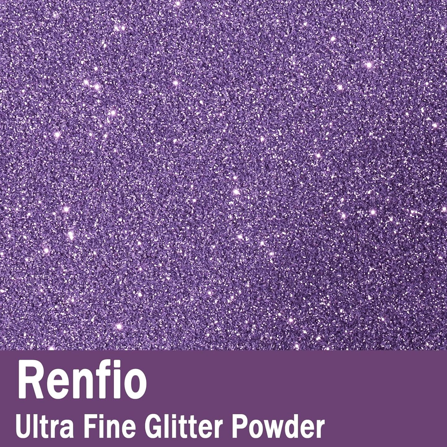 Renfio Ultra Fine Glitter Powder Metallic Resin Glitter 2.11 Oz (60g) PET Flakes Crafts Sequins 1/128" 0.008" 0.2mm Epoxy Chips Flakes for Tumblers Slime Decoration - Amethyst