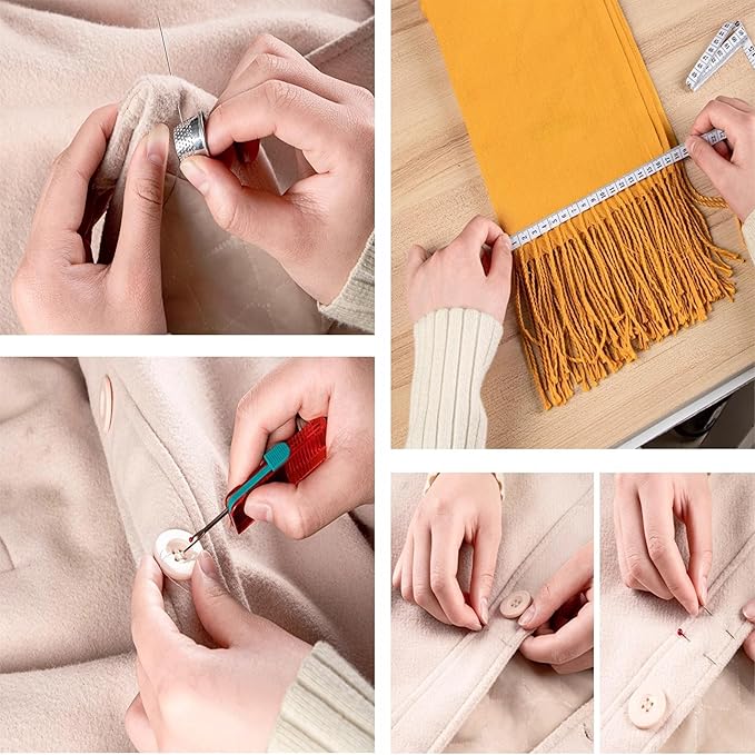 Forypretty Sewing Kit for Adults, 240 PCS Needle and Thread Kit for Sewing with Tailor Scissors & Accessories, 43 XL Thread Spools, Travel Sewing Kit for Beginners