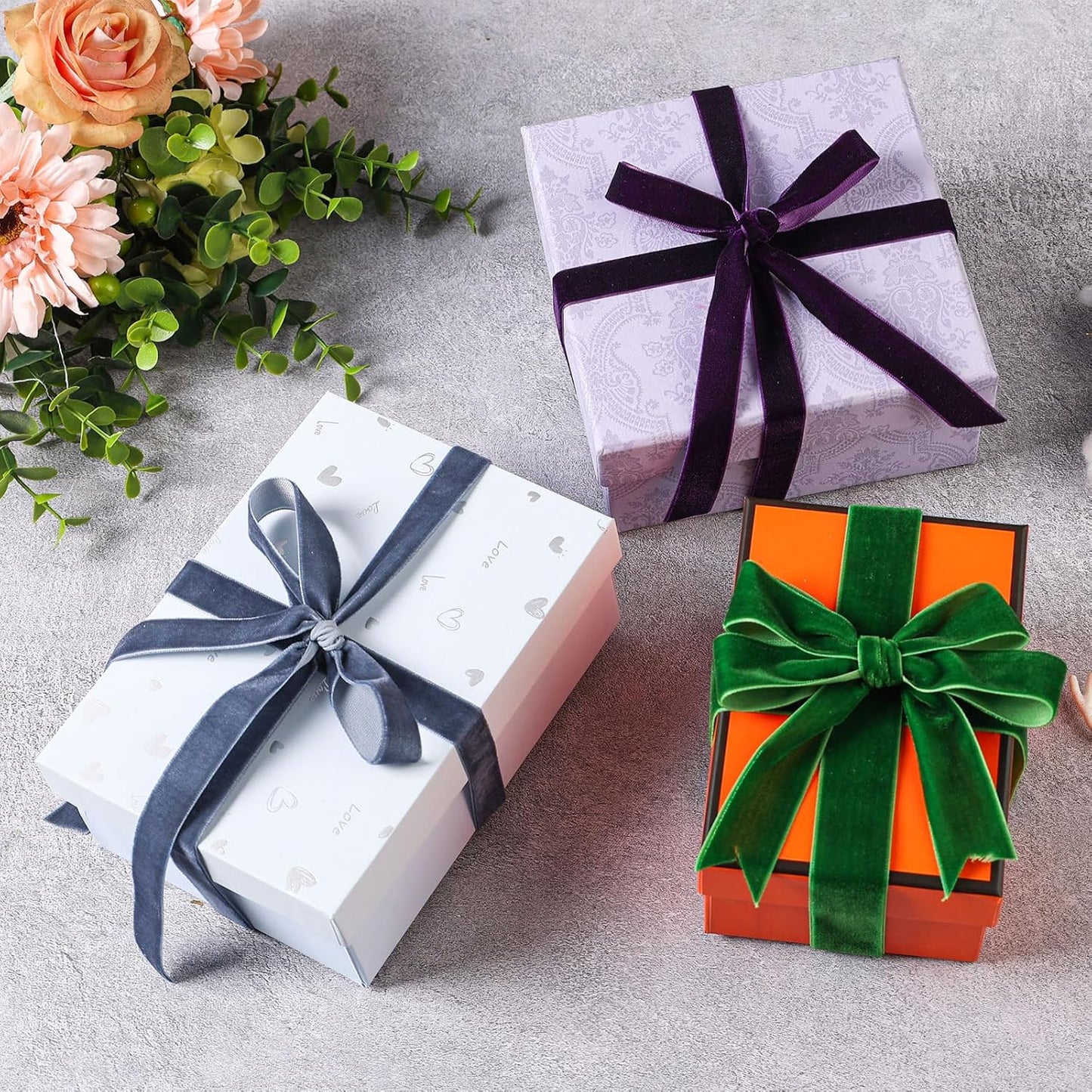 Dark Dusty Blue Velvet Ribbon,1-1/2"W x 20Yd Single Face,Great for Gift Wrapping,Hair Bows,Christmas,Wedding Decoration (1-1/2" Dark Dusty Blue)