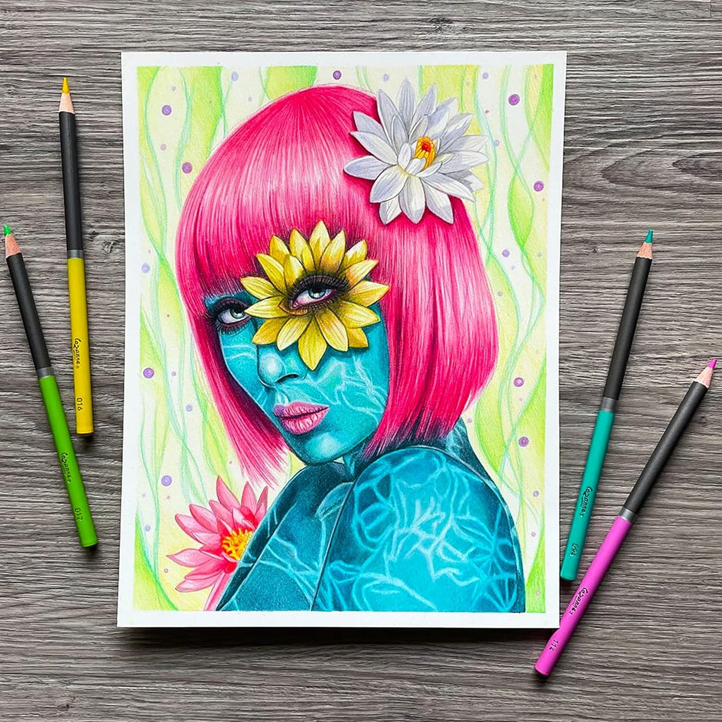 Cezanne Creative Mark Premium Colored Pencils Mars Yellow 6 Pack - Highly-Pigmented Drawing Pencils - Coloring Pencils for Drawing, Blending, Coloring, and More