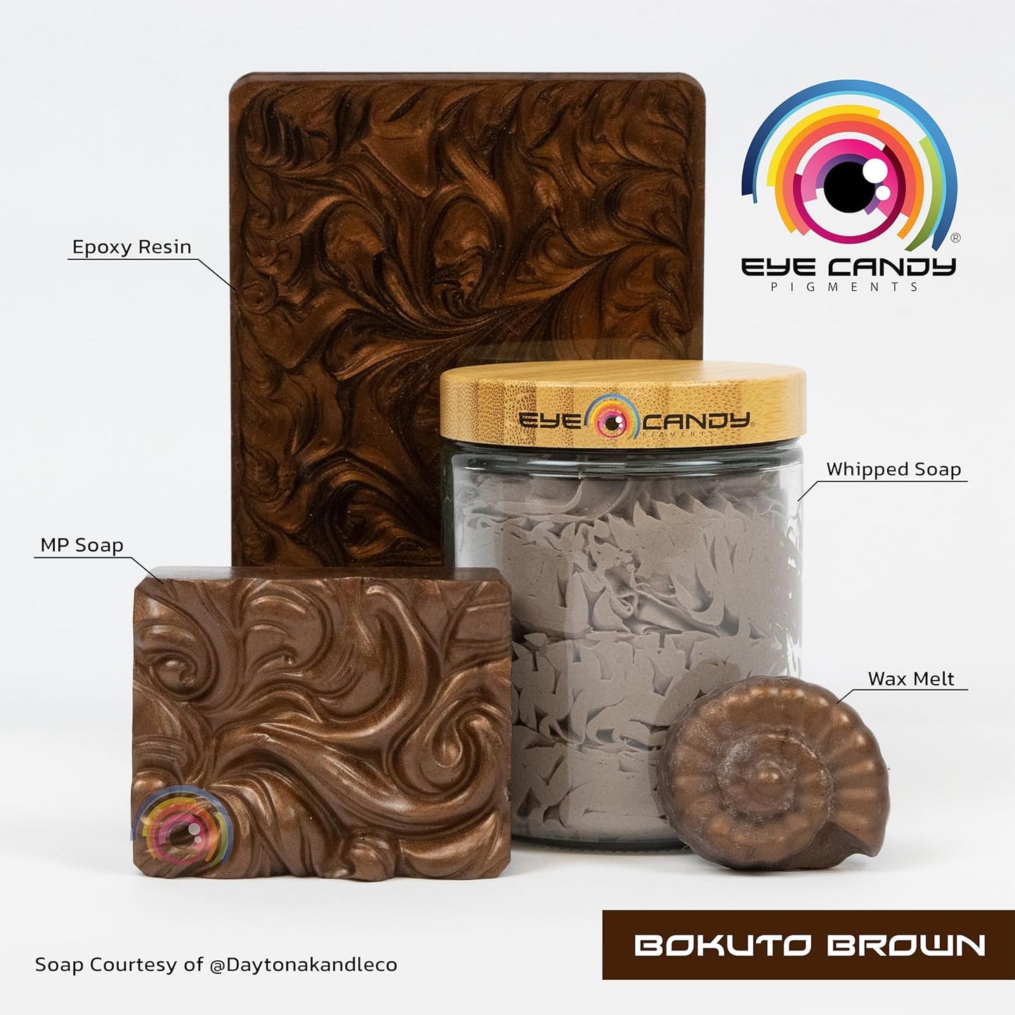 Eye Candy Mica Powder Pigment “Bokuto Brown” (50g) Multipurpose DIY Arts and Crafts Additive | Woodworking, Epoxy, Resin, Natural Bath Bombs, Paint, Soap, Nail Polish, Lip Balm (Bokuto Brown, 50G)