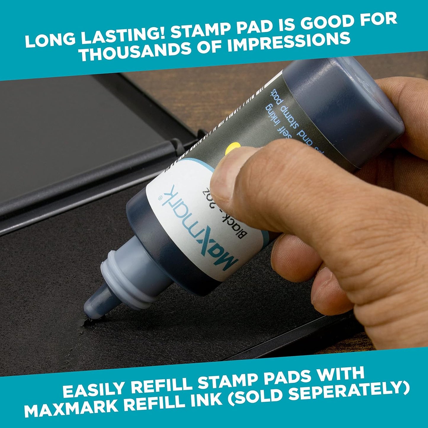 MaxMark Large Purple Stamp Pad - 2-3/4" by 4-1/4" - Premium Quality Felt Pad