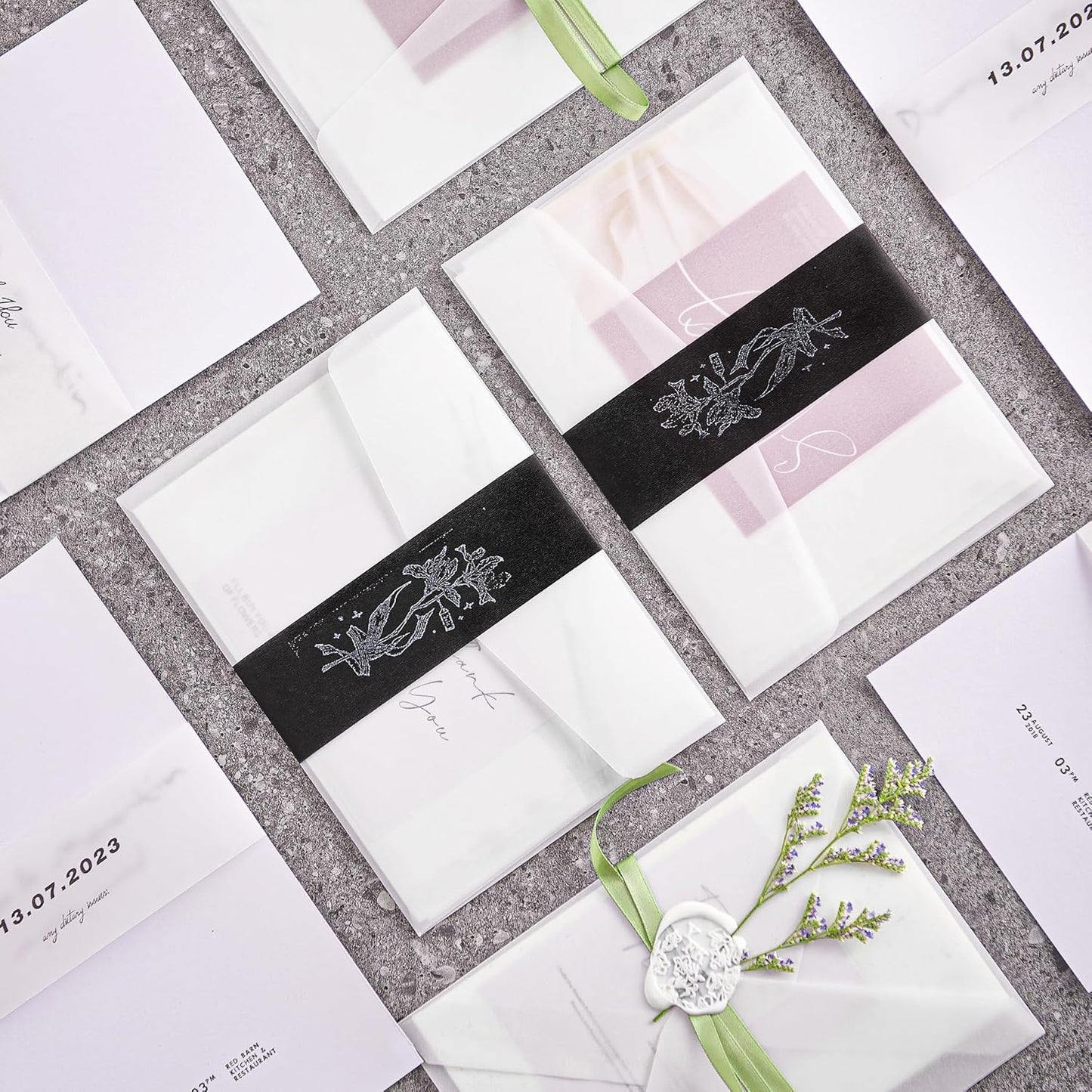 110 Sheets Transparent Vellum Paper - 8.5 x 11in 100GSM Translucent Matte Art Paper for DIY Printing Drawing Wedding Invitations Greeting Cards Decor Gift Wrapping PAP02TP110