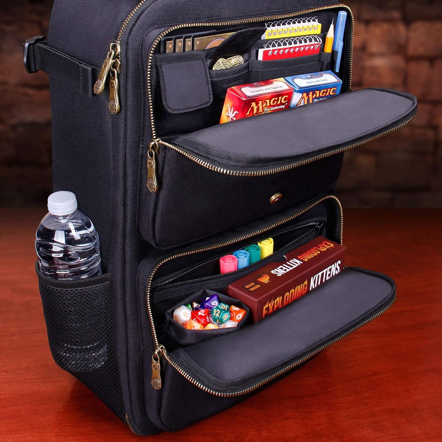 ENHANCE MTG Backpack TCG Card Storage - TCG Backpack for Deck Boxes, Sleeved Cards, Playmats, MTG Accessories