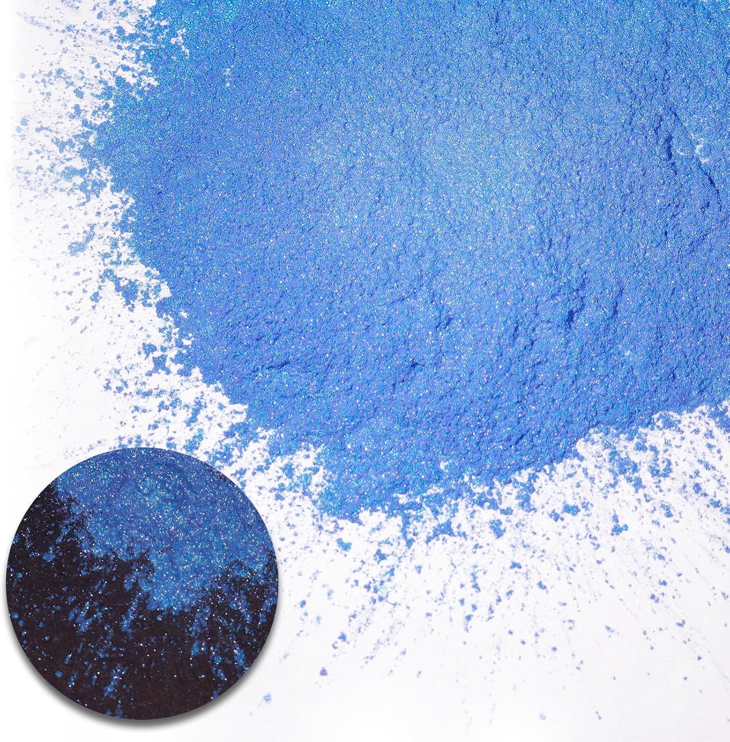 Ceya Highly Chameleon Mica Pigment, 1.8oz/ 50g Blue Starry Sky Chrome Powder, Cosmetic Grade Pearlescent Effect Color Shift Pigment for Epoxy Resin, Makeup, Nail Polish, Soap Dye, Candle Making, Slime