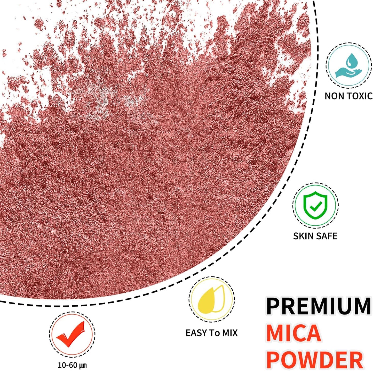 Mica Powder - 100g Mica Powder for Epoxy Resin - Metallic Color Pigment for Resin, Soap, Bath Bombs, Eye Shadow, Nails, DIY Crafting Projects etc. (Flash Pink)
