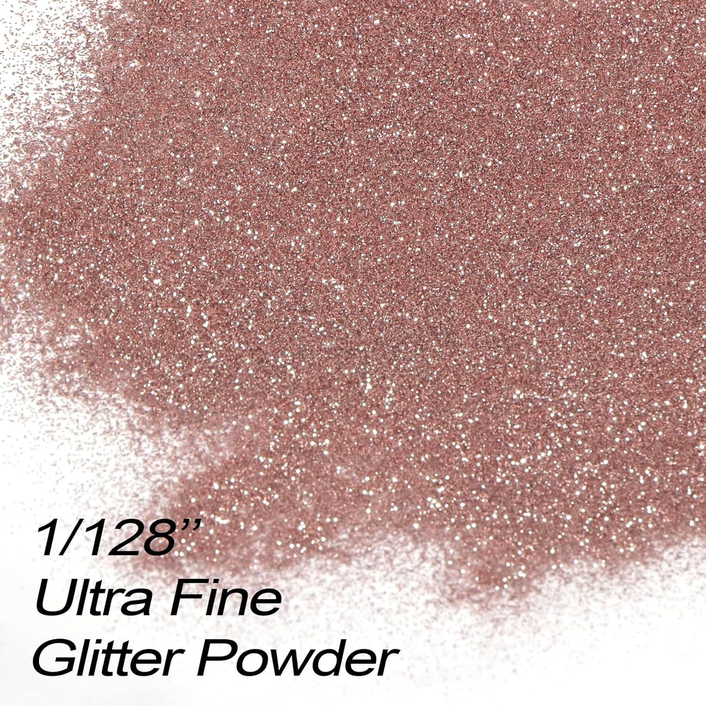 Renfio Ultra Fine Glitter Powder Metallic Resin Glitter 2.11 Oz (60g) PET Flakes Crafts Sequins 1/128" 0.008" 0.2mm Epoxy Chips Flakes for Tumblers Slime Decoration - Rose Gold