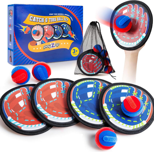 EVERICH TOY Toss and Catch Game for Toddlers - Soft, Safe & Pain-Free Baseball-Style Catching for Kids, Active Indoor & Outdoor Play Gift – Beach, Pool & Yard Toys for Boys and Girls Ages 3-8
