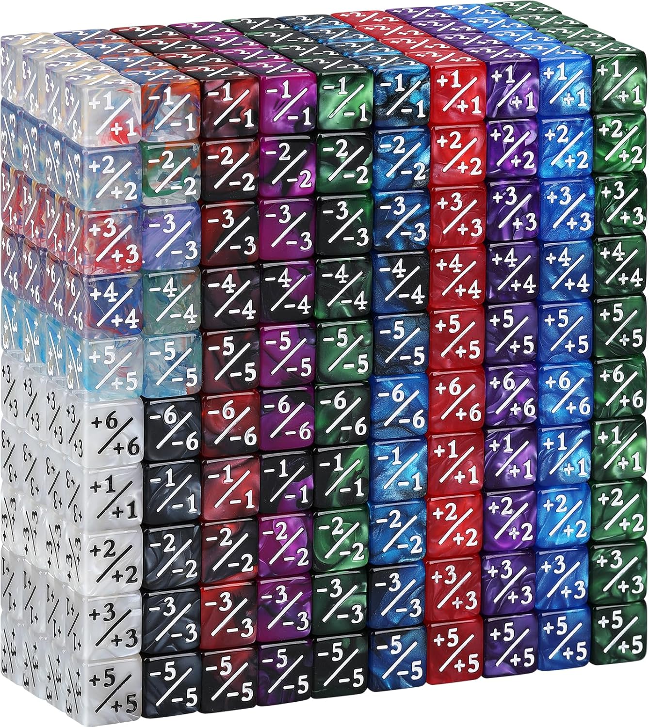 400 Pieces Magic Life Counter Token Dice Compatible with Magic Card Game Accessories CCG Creature Stats 12 Colors