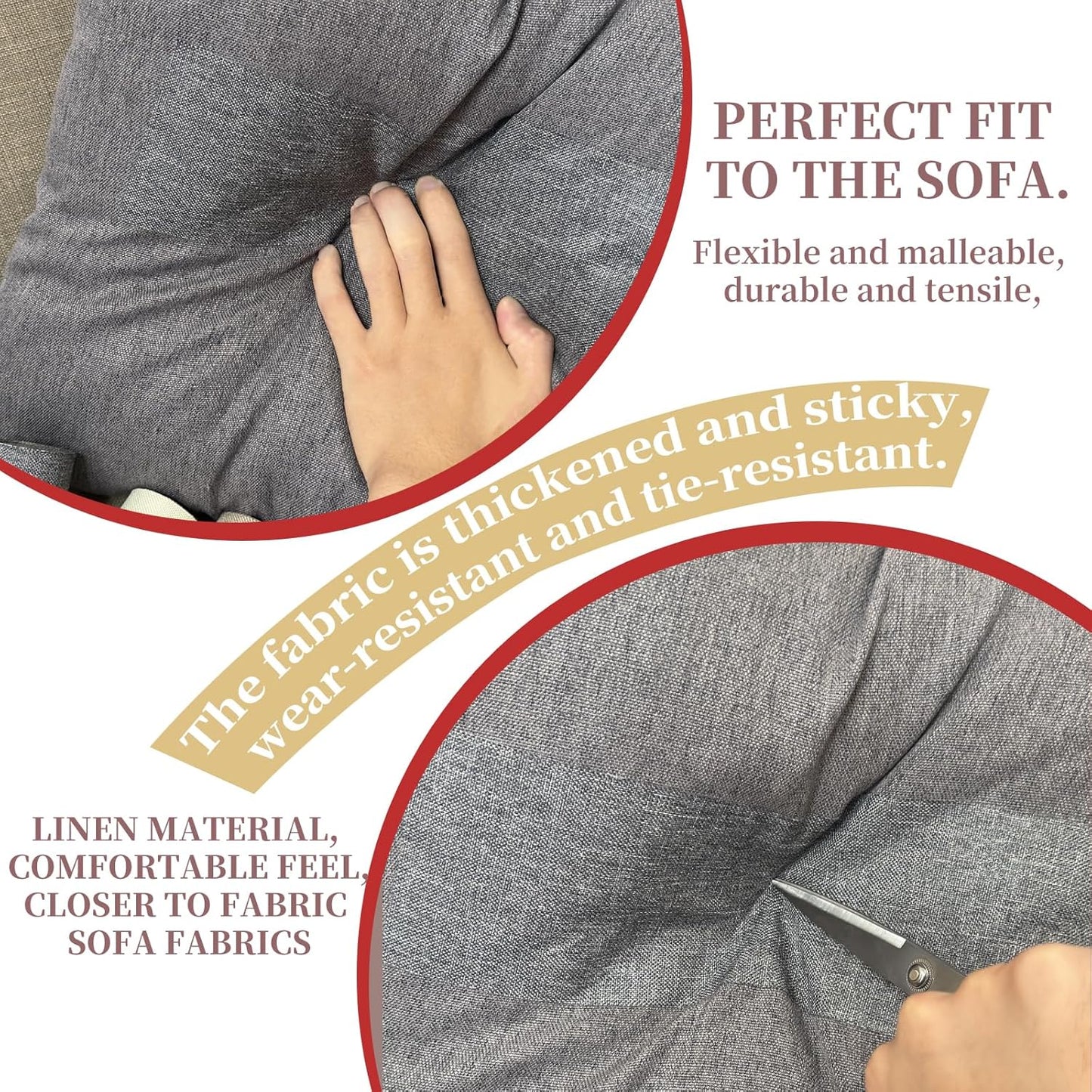 Linen Repair Tape 4x70 Inch Self-Adhesive Couch Patch Repair Fabric Patch for Furniture,Sofas,Cushion,Chairs,Bags,Linen Goods(Camel)