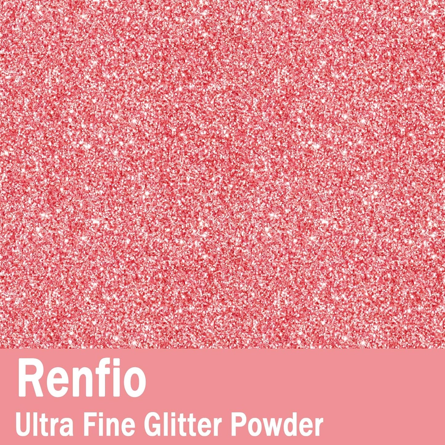 Renfio Ultra Fine Glitter Powder Metallic Resin Glitter 2.11 Oz (60g) PET Flakes Crafts Sequins 1/128" 0.008" 0.2mm Epoxy Chips Flakes for Tumblers Slime Roses Decoration - Carmine