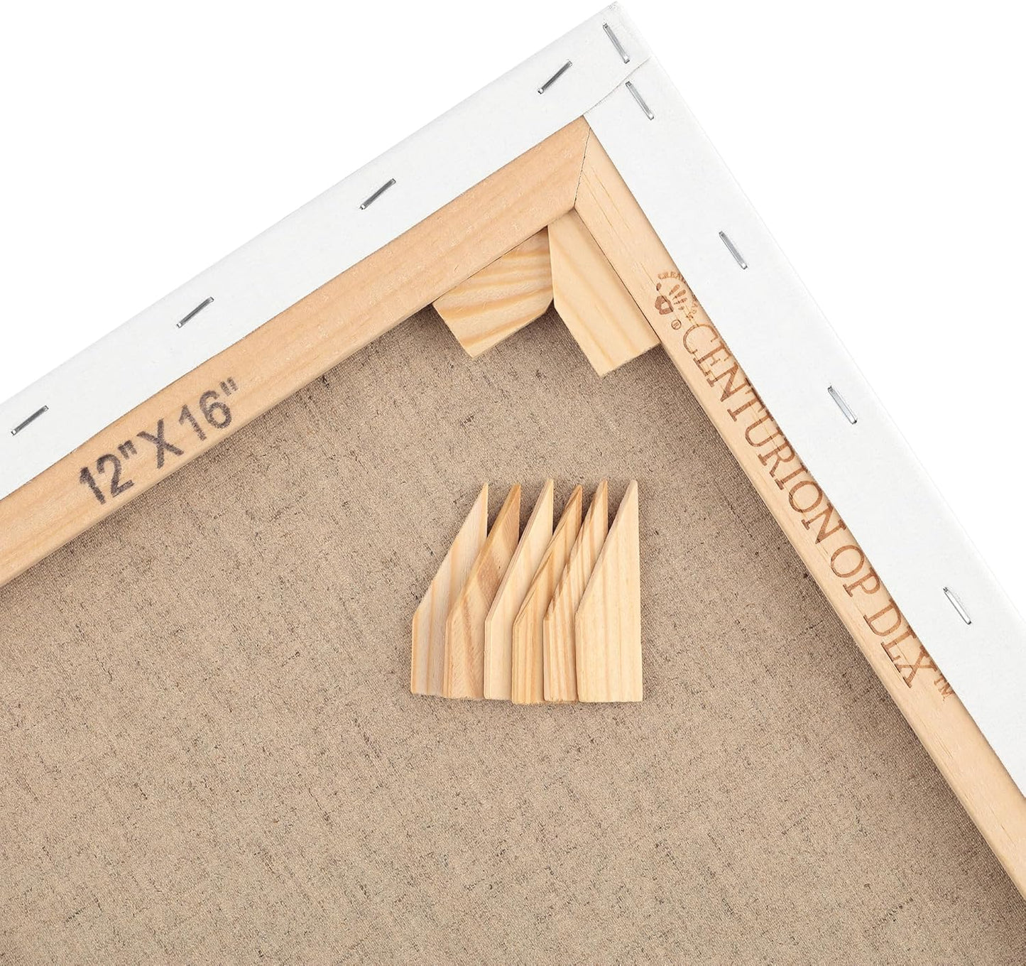 Centurion Deluxe Professional Oil Primed Linen Stretched Canvas, 11oz Linen, 12x24 - Box of 6, 0.67" Deep Canvases, Kiln-Dried Stretchers, Back Stapled, Premium Medium Weight Canvas for Oil Paintings