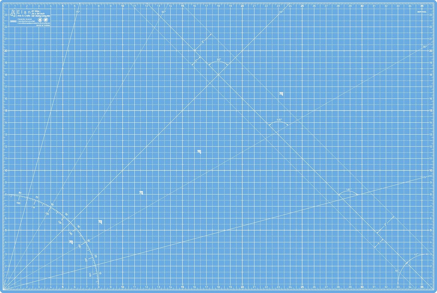 Elan Cutting Mat A1 Blue, Large Self Healing Cutting Mat 24 x 36 Inch, 5-Ply Craft Board Blue, Hobby Board for Crafts 24x36 Inch