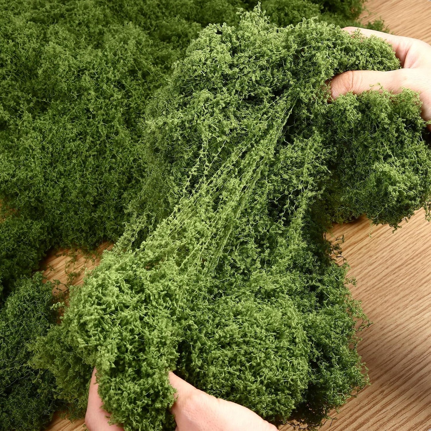 Fake Green Moss for Potted Plants, 10.6OZ Moss Decor Artificial Faux Moss for Crafts Preserved Moss for DIY Decorative Moss Table Centerpieces Decor Fairy Garden Floral Wedding (300g) (Dark Green)