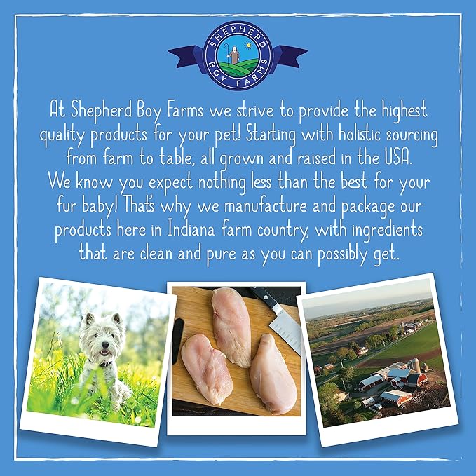 Shepherd Boy Farms Freeze Dried Dog and Cat Treats, Beef Heart, All Natural Single Ingredient Freeze-Dried Dog Treat & Snacks, Made in USA, High Protein, Essential Nutrition of Raw Food, 3oz