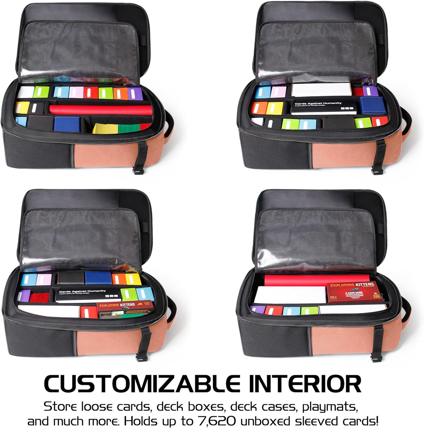 ENHANCE MTG Backpack TCG Card Storage - TCG Backpack for Deck Boxes, Sleeved Cards, Playmats, MTG Accessories