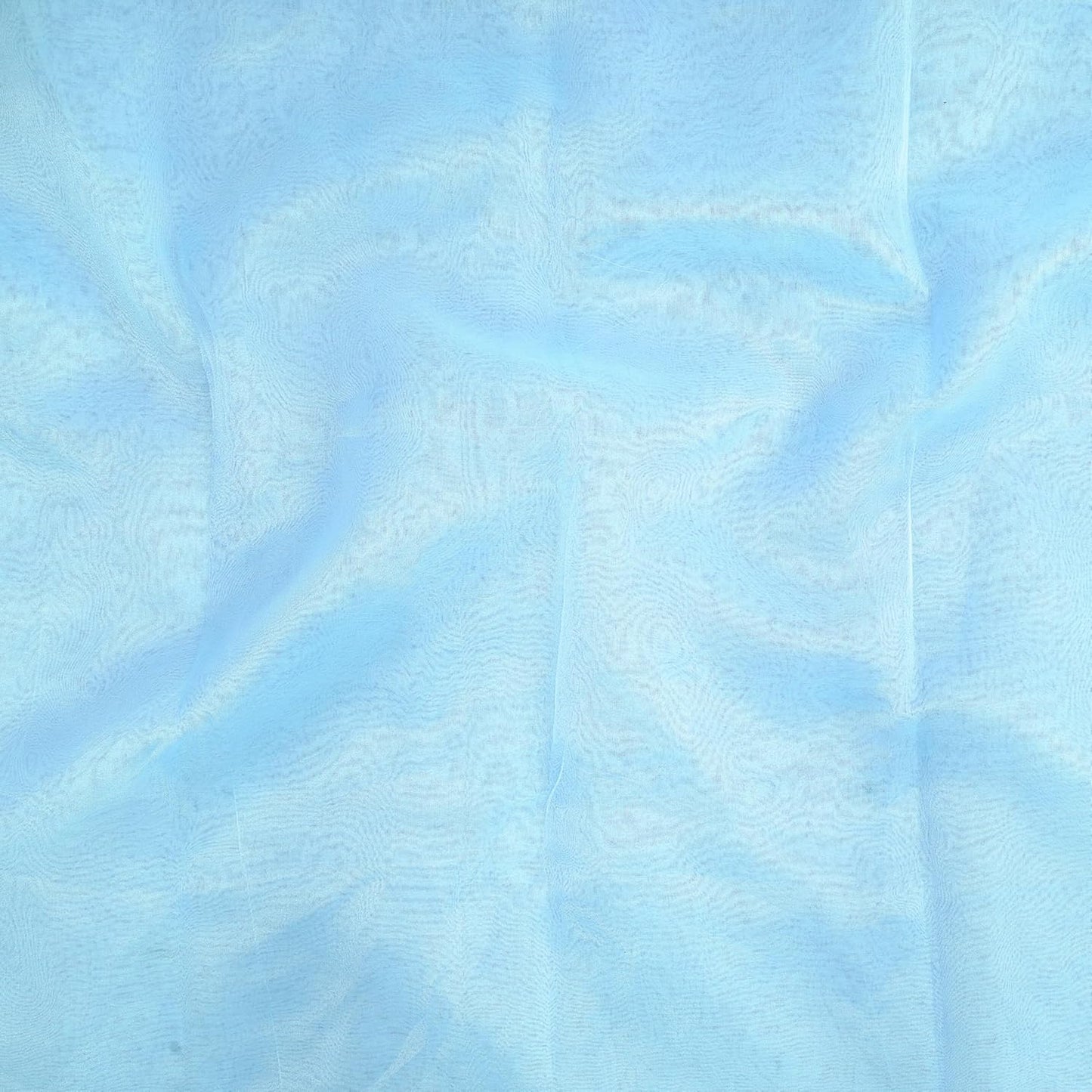 Organza Fabric 10 Yard Bridal Solid Sheer Bolt for Home Décor, Table Décor, Bridal, Fashion, Crafts, Decorations Silky Shiny Organza 44" - (10 Yard, Baby Blue)