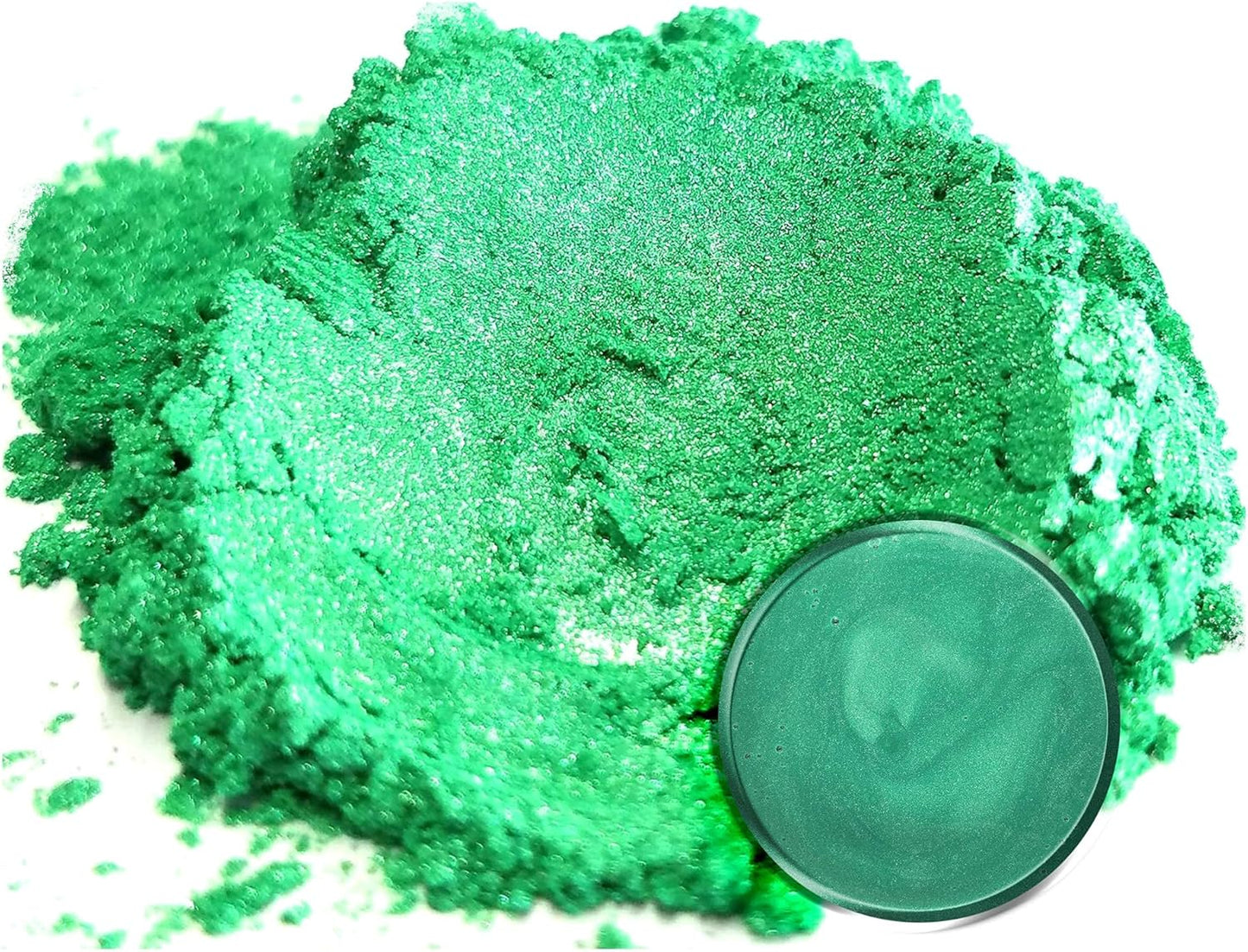 Eye Candy Pigments Premium Green Mica Powder - Emerald Green (50gr) - for Epoxy, Resin, Soap, Paint, Woodworking, Acrylic Pouring, Bath Bombs, Fishing Lures - DIY Arts and Crafts Additive