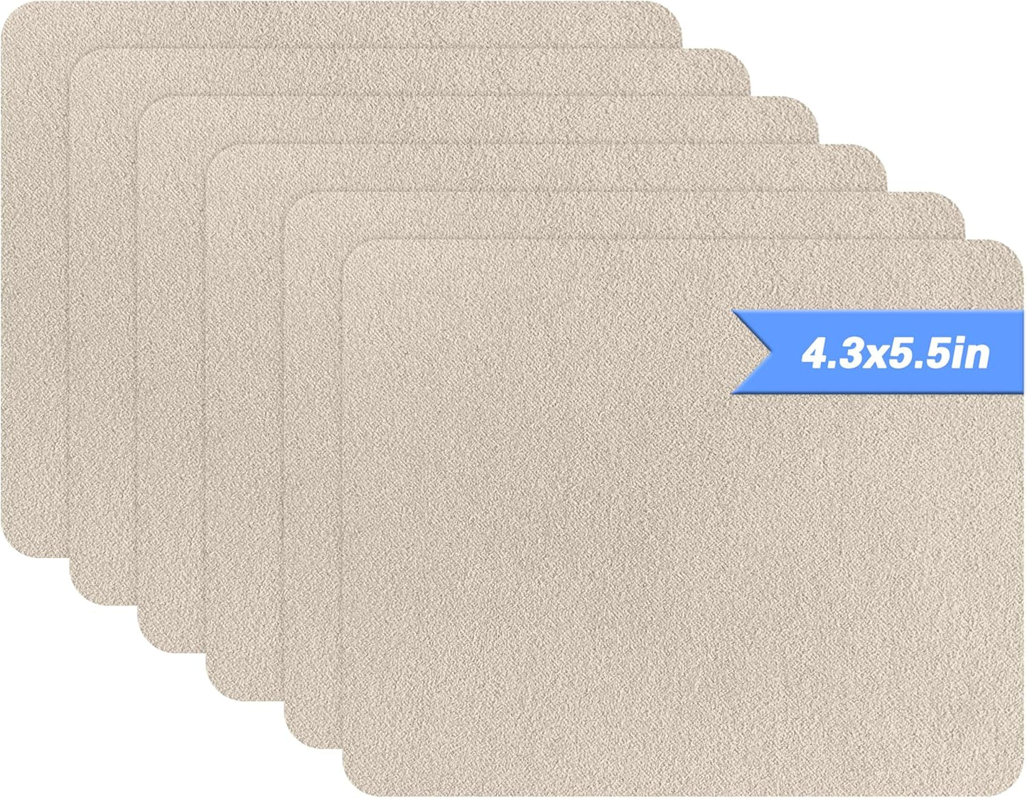 Azobur Sofa Repair Patch, 6 Piece Microfiber Patches, Self Adhesive Fabric Patch Repair, Luxurious Look, Quick Fix Sofa (Beige)
