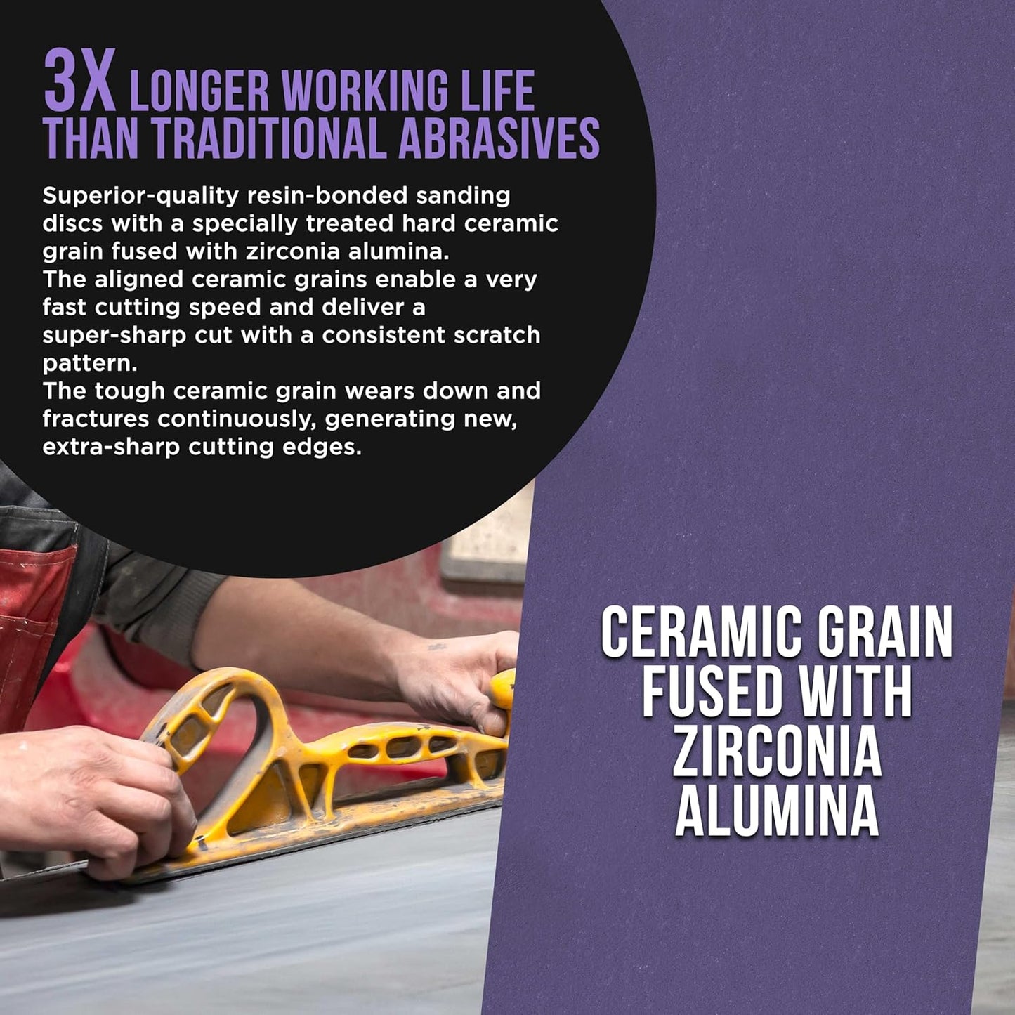 Dura-Gold Premium 320 Grit PSA Purple Film Ceramic Longboard Sandpaper, 2-3/4" Wide Continuous 20 Yard Roll - Self Adhesive Stickyback for Auto & Wood Air File Long Board Sanders, Hand Sanding Blocks