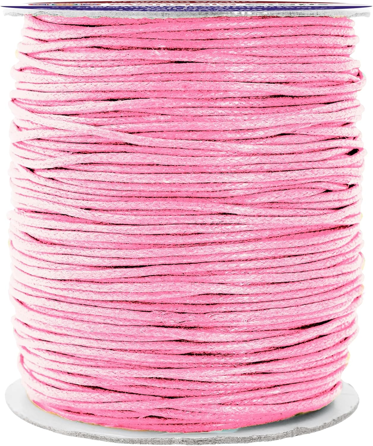 Mandala Crafts 1.5mm 109 Yards Pink Cotton Waxed Cord for Jewelry Making Bracelet Cord Waxed String - Beading String Thread Jewelry Cords for Necklaces String