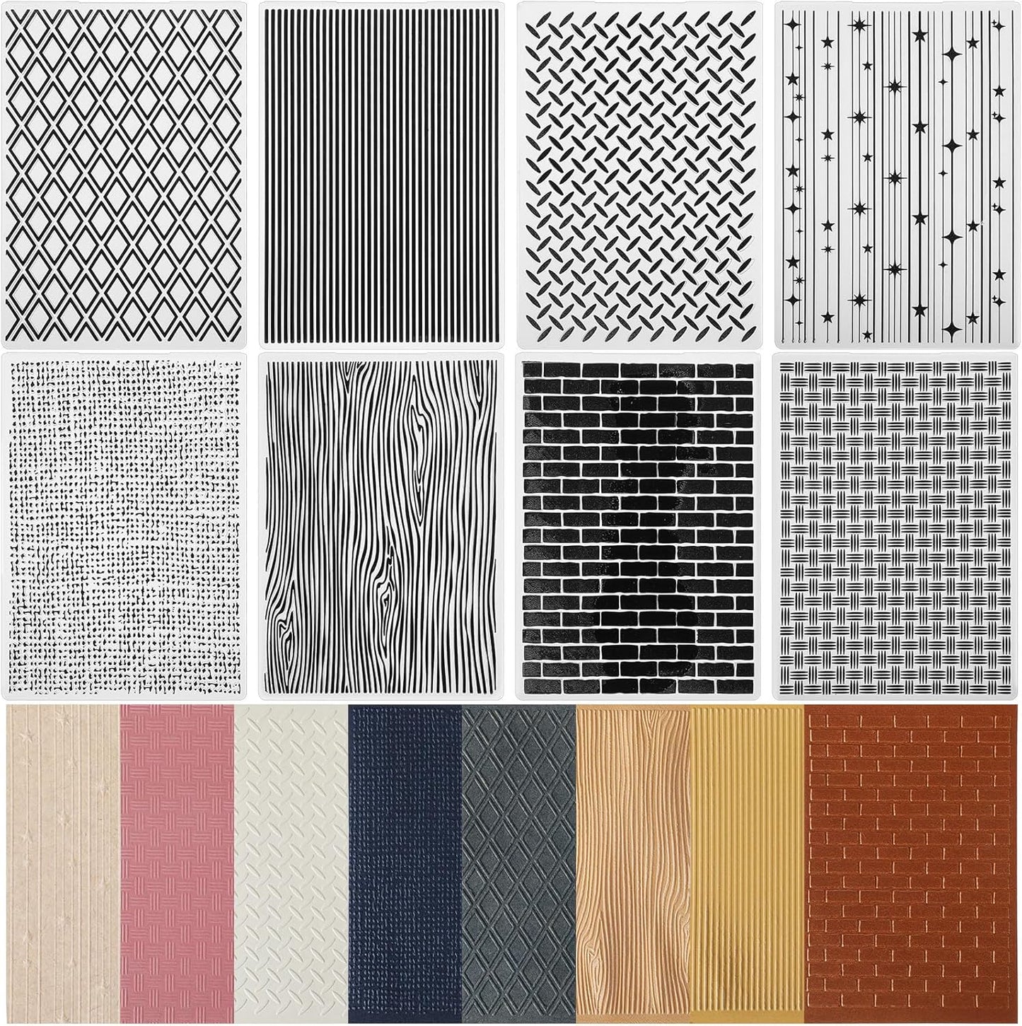 Geiserailie 8 Pcs Embossing Folders Embossing Machine Template Paper Card Folders for Christmas Card Making DIY Flower Scrapbook Photo Album Craft Decoration 5.9 x 4.1 Inch (Vintage Style)