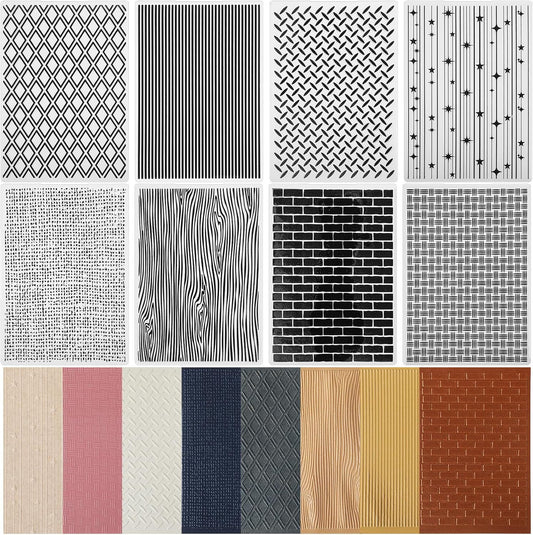 Geiserailie 8 Pcs Embossing Folders Embossing Machine Template Paper Card Folders for Christmas Card Making DIY Flower Scrapbook Photo Album Craft Decoration 5.9 x 4.1 Inch (Vintage Style)