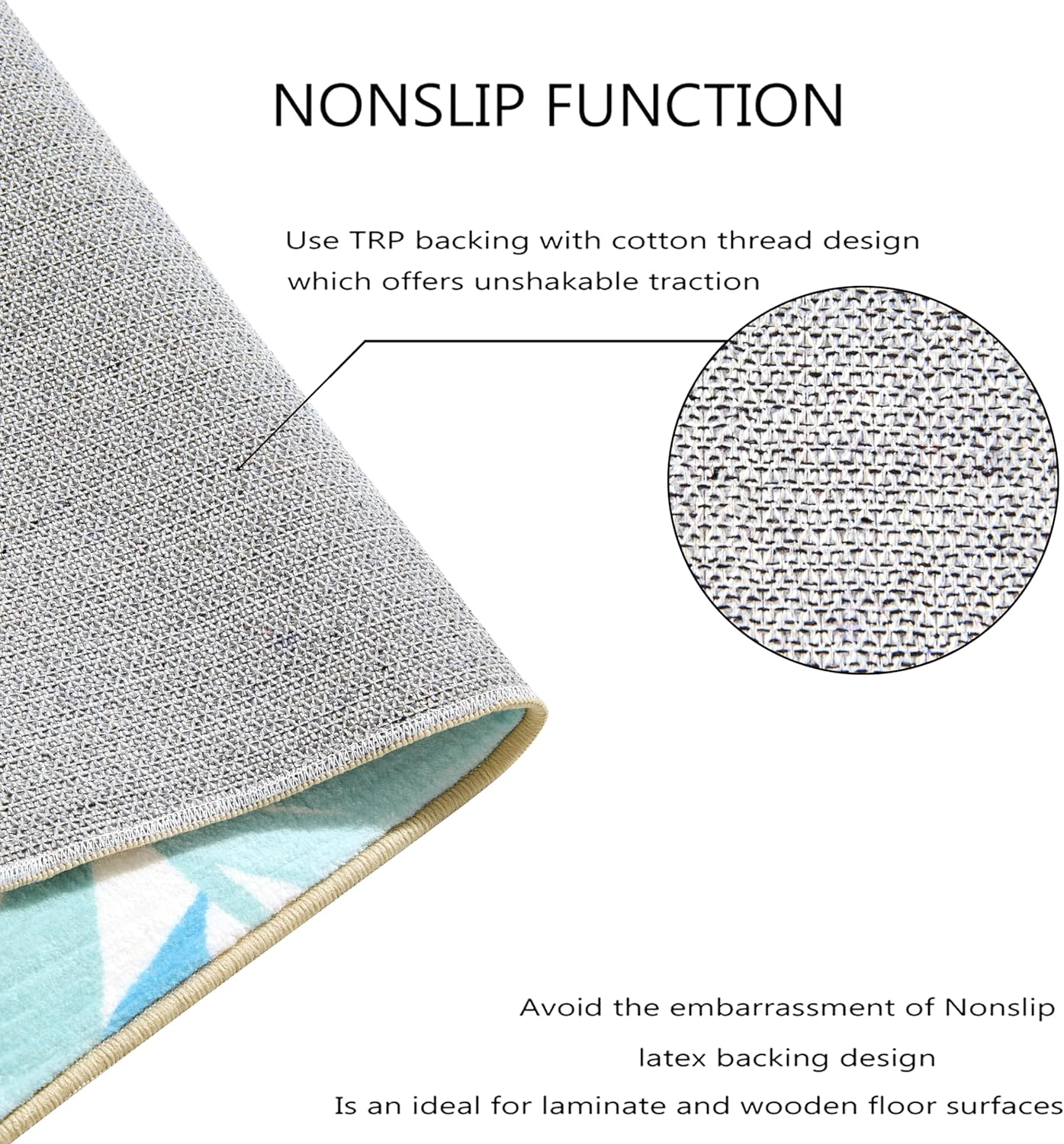 RoomTalks Tropical Leaves Washable Rug, Colorful Pink Blue Boho Cute Floral Aesthetic 4x6 Area Rugs for Bedroom Dorm Living Room Kitchen, Modern Abstract Art Palm Leaf Thin Indoor Entryway Carpet