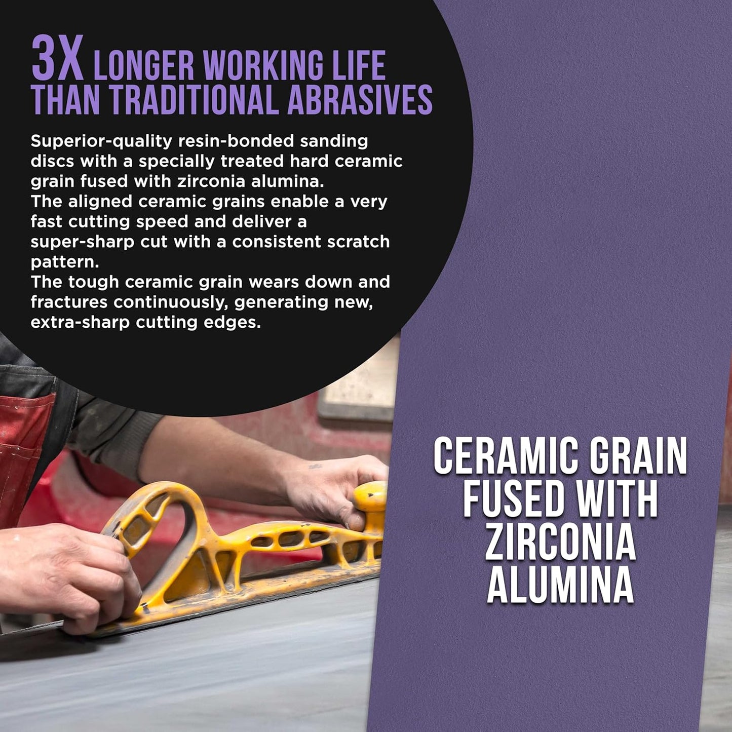 Dura-Gold Premium 180 Grit PSA Purple Film Ceramic Longboard Sandpaper, 2-3/4" Wide Continuous 20 Yard Roll - Self Adhesive Stickyback for Auto & Wood Air File Long Board Sanders, Hand Sanding Blocks