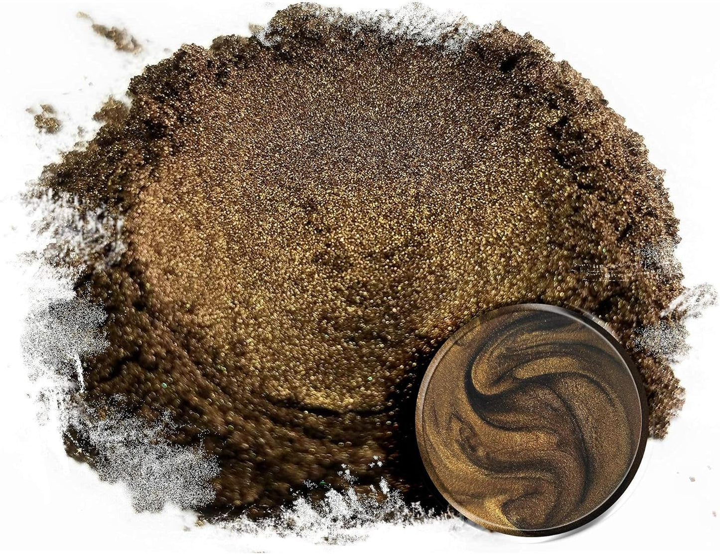Eye Candy Pigments Premium Brown Mica Powder - Bushido Brown (25gr) - for Epoxy, Resin, Soap, Paint, Woodworking, Acrylic Pouring, Bath Bombs, Fishing Lures - DIY Arts and Crafts Additive