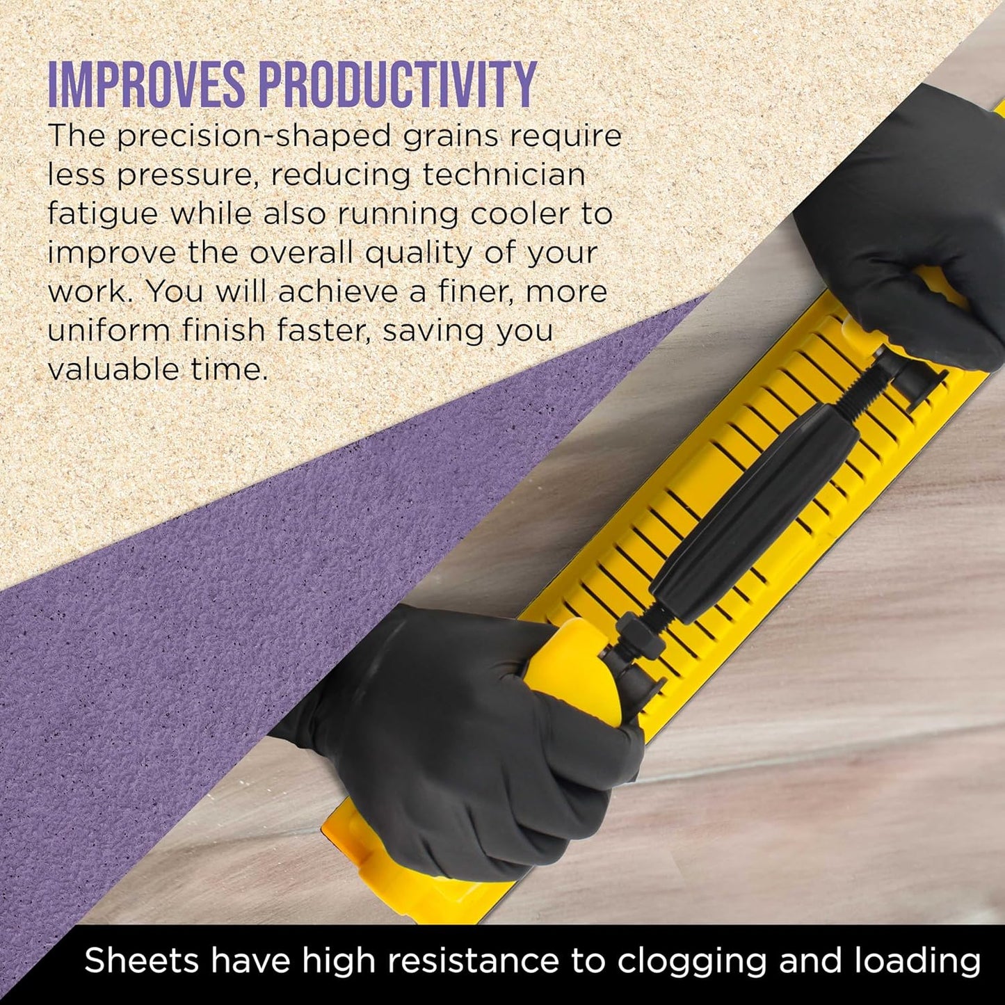 Dura-Gold Premium 40 Grit PSA Purple Film Ceramic Longboard Sandpaper, 2-3/4" Wide Continuous 12 Yard Roll - Self Adhesive Stickyback for Auto & Wood Air File Long Board Sanders, Hand Sanding Blocks