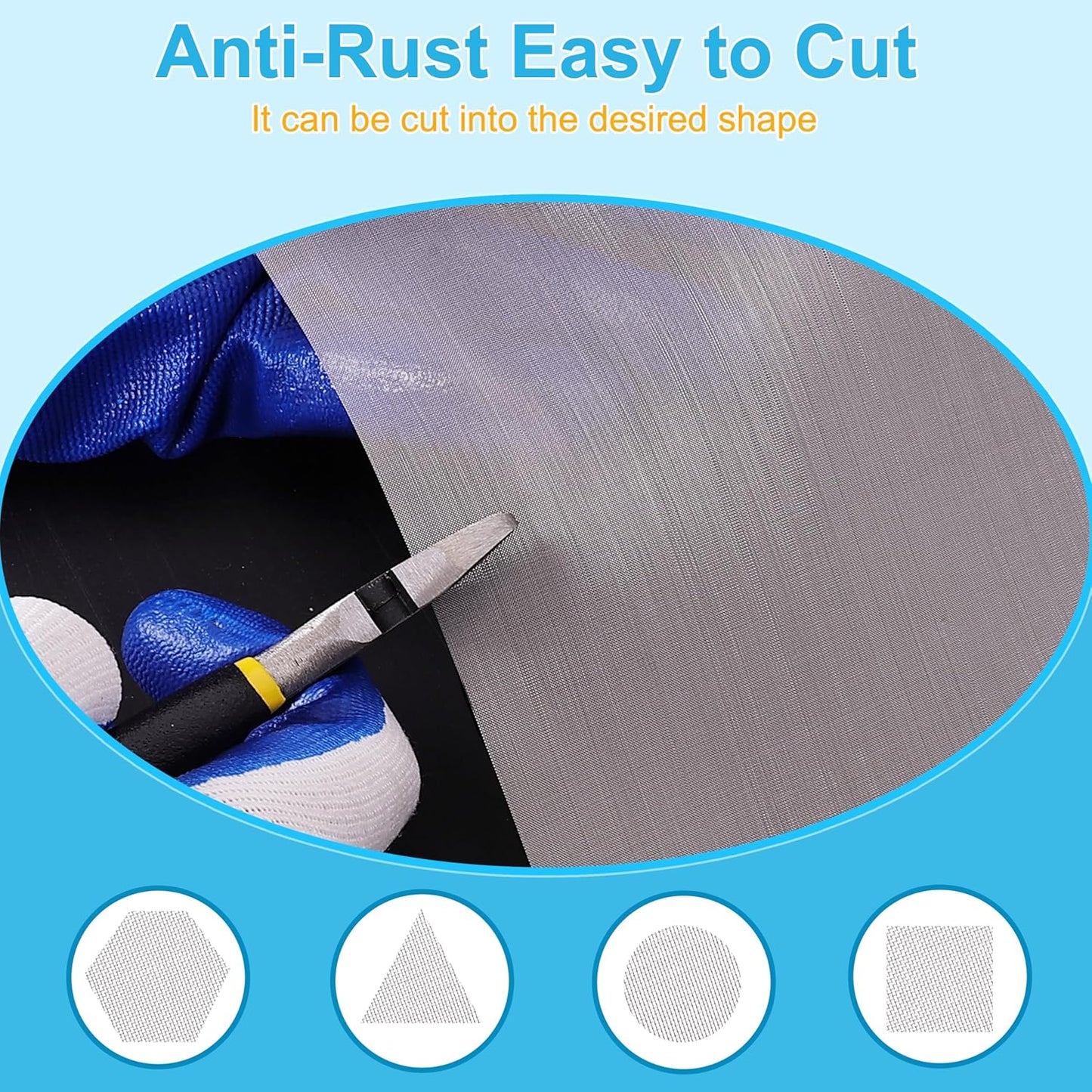 8 Pcs 13x9 (33cmx23cm) 120 Mesh 304 Stainless Steel Wire Mesh Sheet, Rustproof Metal Mesh Sheet Screen for DIY Crafts, Vent Covers, Garden Fencing, Window Protection & Industrial Filters