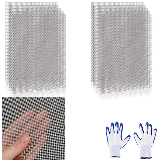 8 Pcs 13x9 (33cmx23cm) 20 Mesh 304 Stainless Steel Wire Mesh Sheet, Rustproof Metal Mesh Sheet Screen for DIY Crafts, Vent Covers, Garden Fencing, Window Protection & Industrial Filters